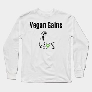 Vegan Gains Long Sleeve T-Shirt